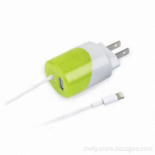 Colorful Dual-output Mobile Phone Adapter with 30-pin/8-pin/Micro Port Cable for iPad/Mobile Phones